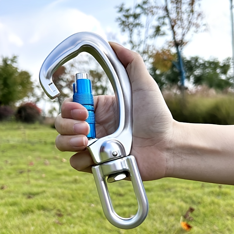 

360° Rotatable Aluminum Alloy Carabiner Clip - Large Auto-locking For & Survival Rescue, Carabiner Clip For Purse