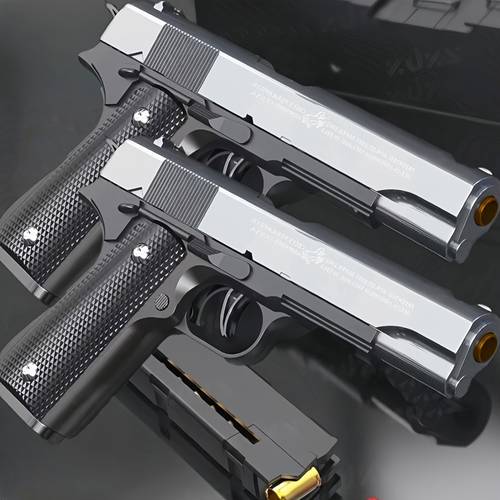 2pcs m1911 semi automatic pistol toy automatic ejection of cartridge case shooting rubber air gun outdoor interactive sports game suitable for and adults toy pistol christmas birthday gift