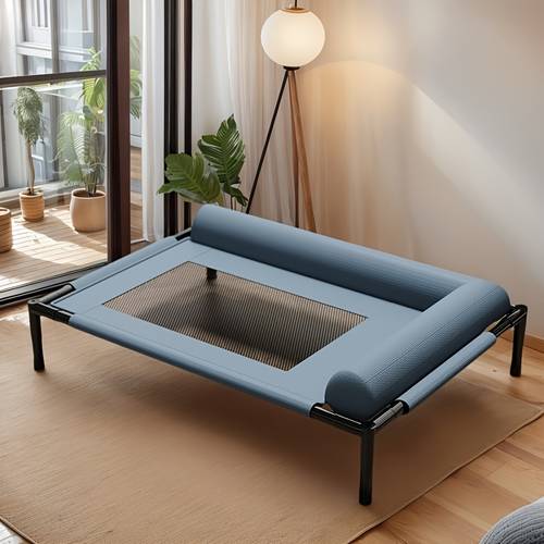 elevated dog bed high quality mat with breathable mesh bed no slip dog cushion bed for indoor outdoor for suitable for small to large dogs cats pet beds grey gift