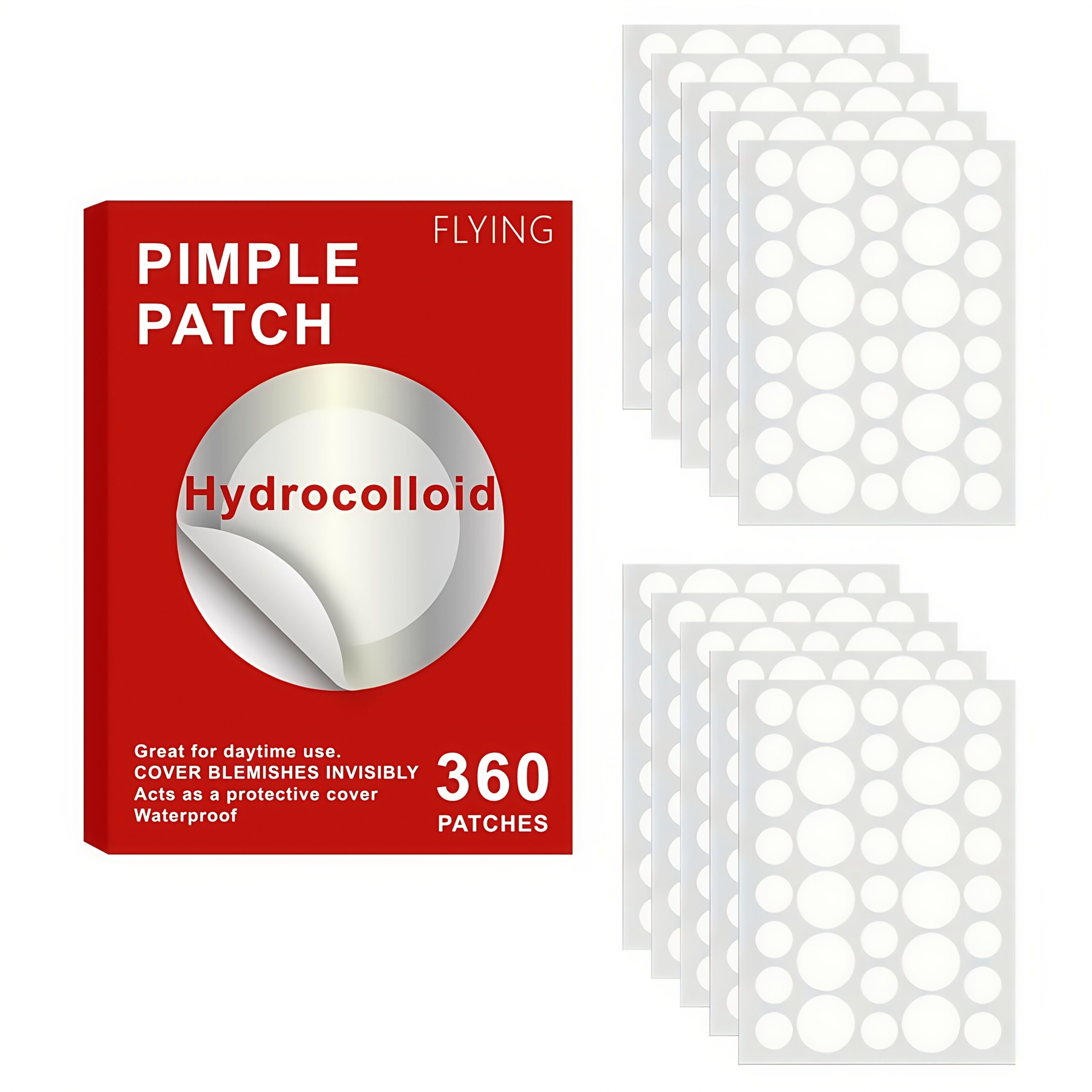 360pcs Gentle Care Patches - Purifying, Non-irritating, Invisible Facial Skincare Patches - Soft, Breathable, Hydrogel-based For -prone Skin