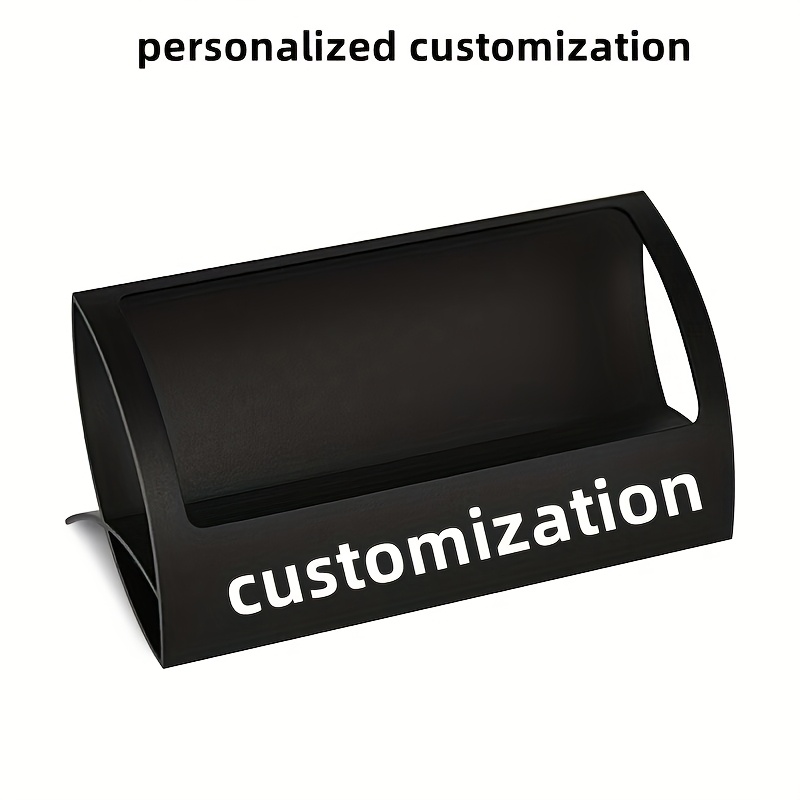 Customizable Aluminum Business Card Holder - Stylish Modern Design, 4 Colors (Black/Red, White & Golden), Durable Desk Organizer for Professionals | Personalized Corporate Nameplates with Minimalist Polished Surface and Decorative Finish
