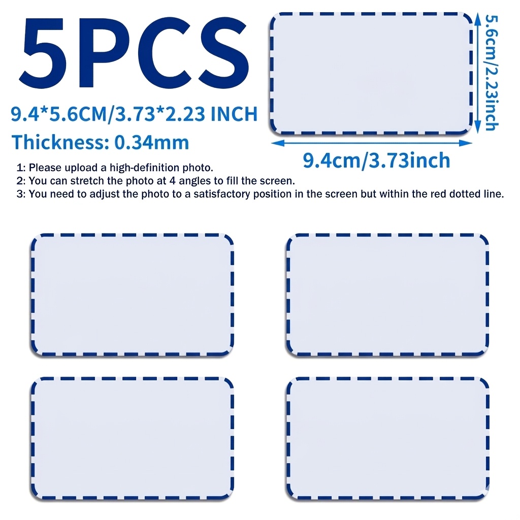 TEMU 5pcs/10pcs Custom Logo/text/image Applicable For Wallet Photo Album Desk Decoration Photo Souvenir, Unique Gift, Photo Gift, Company Business