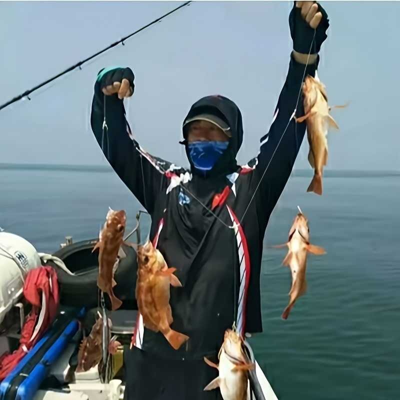 

Ensemble de 2 Hameçons de Pêche en Acier Inoxydable de Haute Qualité, Rig Anti-Enchevêtrement à 5 Hameçons pour Canne à Longue & Surf - , , Noir - Parfait pour les Passionnés de Pêche en Mer