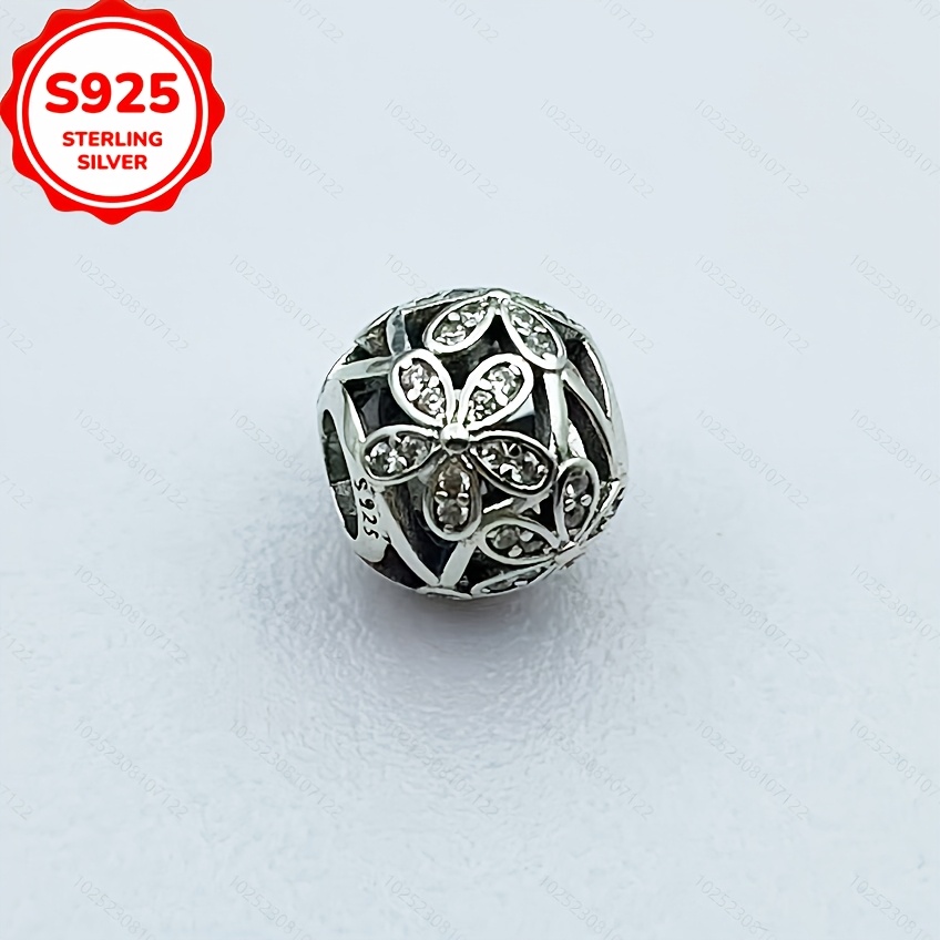 Image of Fashion 925 Sterling Silver Spring Flower Charm Bead Fit Original Brand Charm Bracelet Jewelry