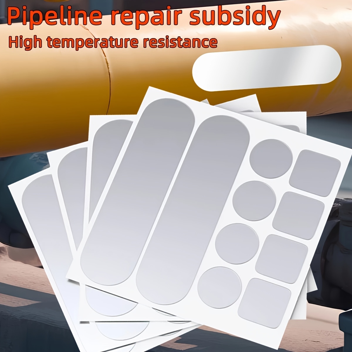 10шт/30шт/40шт/50шт/100шт заплатки для ремонта труб - ленты из алюминиевой фольги, устойчивые к высоким температурам, для ремонта трещин на кухонных и канализационных трубах, кастрюль/ведер Детали 1