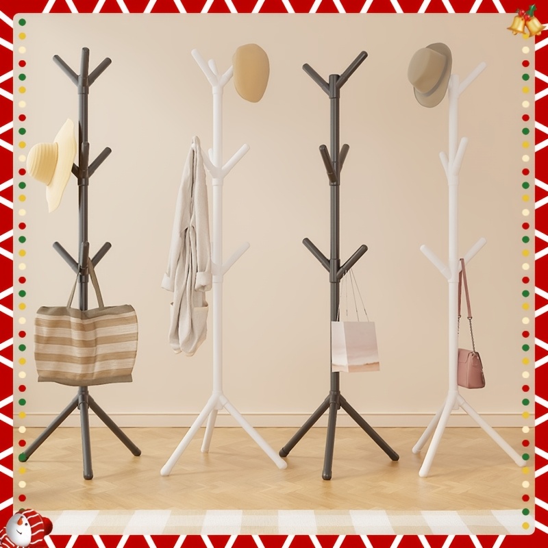 household coat rack bedroom drying rack floor hanger easy assembly creative and fashionable durable household goods lacquered end