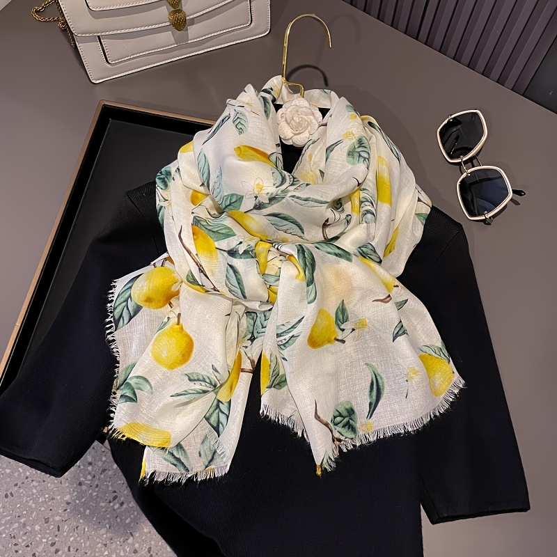 Image of Scarf Women's Print Frayed Edge Scarf Scarf Sunscreen Beach Towel Air-conditioned Room Large Shawl Dual-use