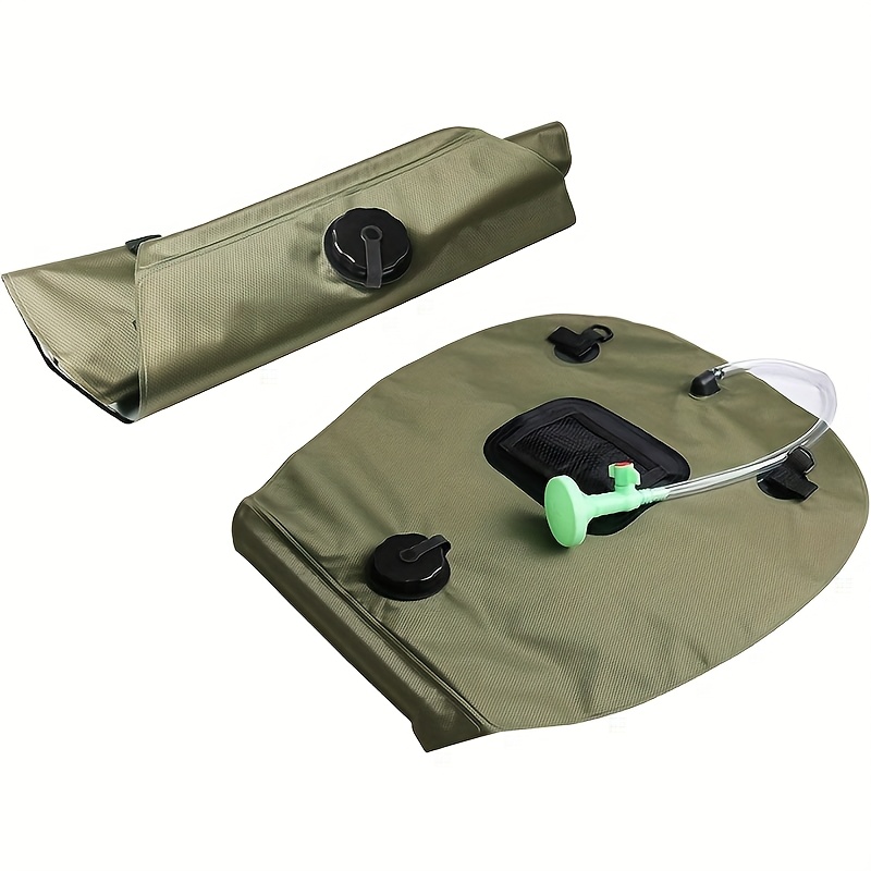 10.57gal Portable Outdoor Camping Shower Bag, PVC Waterproof Bath Bag with Handle, Shower Hose and Drain Valve for Camping, Hiking, Travel