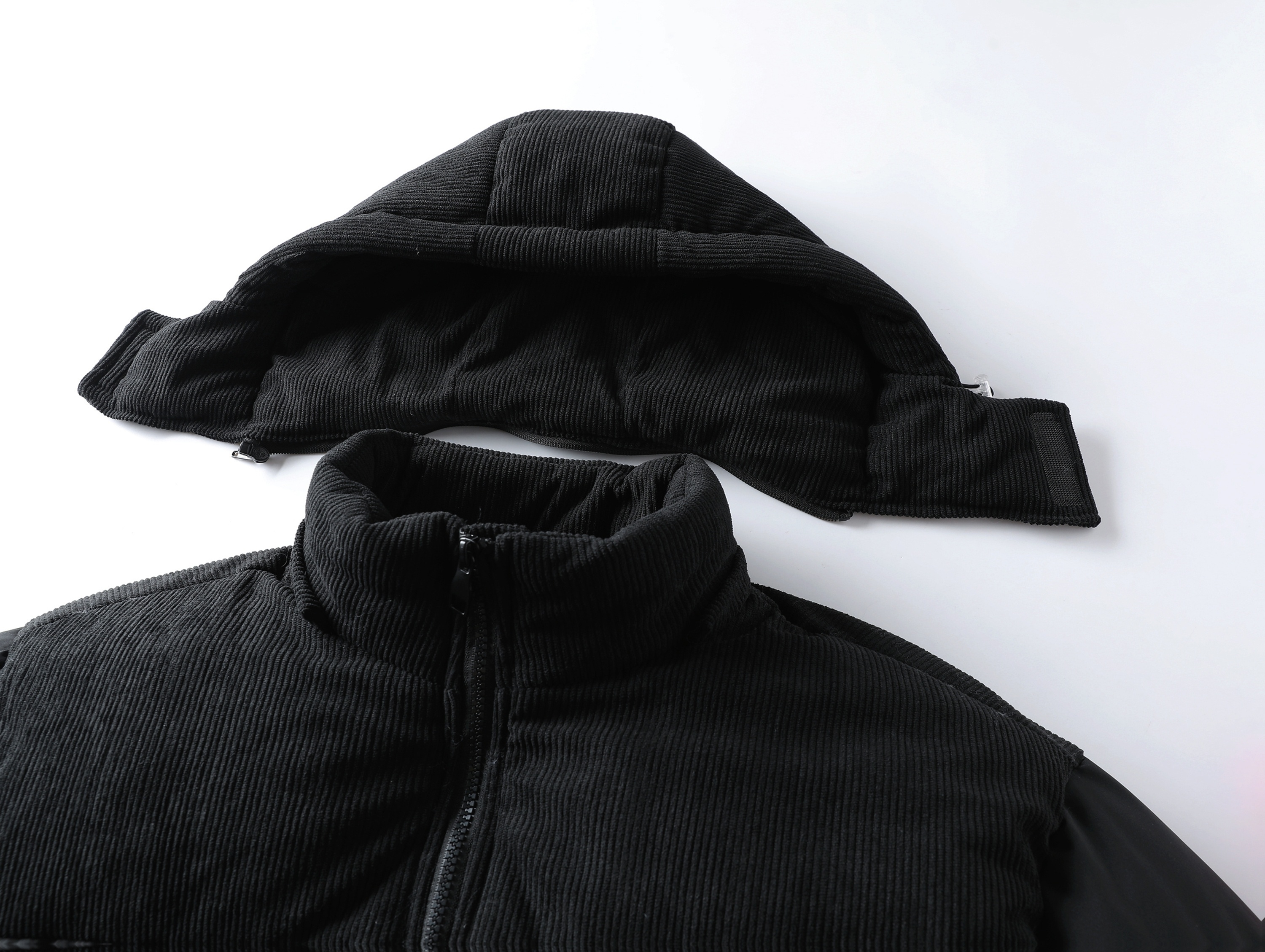 Heren Winterjas - & Bruine Kleurblok Jas met Capuchon en Volledige Ritssluiting, Kraag & Borstzakken - Casual Warme Buitenjas voor Herfst/Lente, Losse Lange Mouw Bovenkleding, Niet-Rekbare Stof voor Koud Weer, Winterjassen, Dik