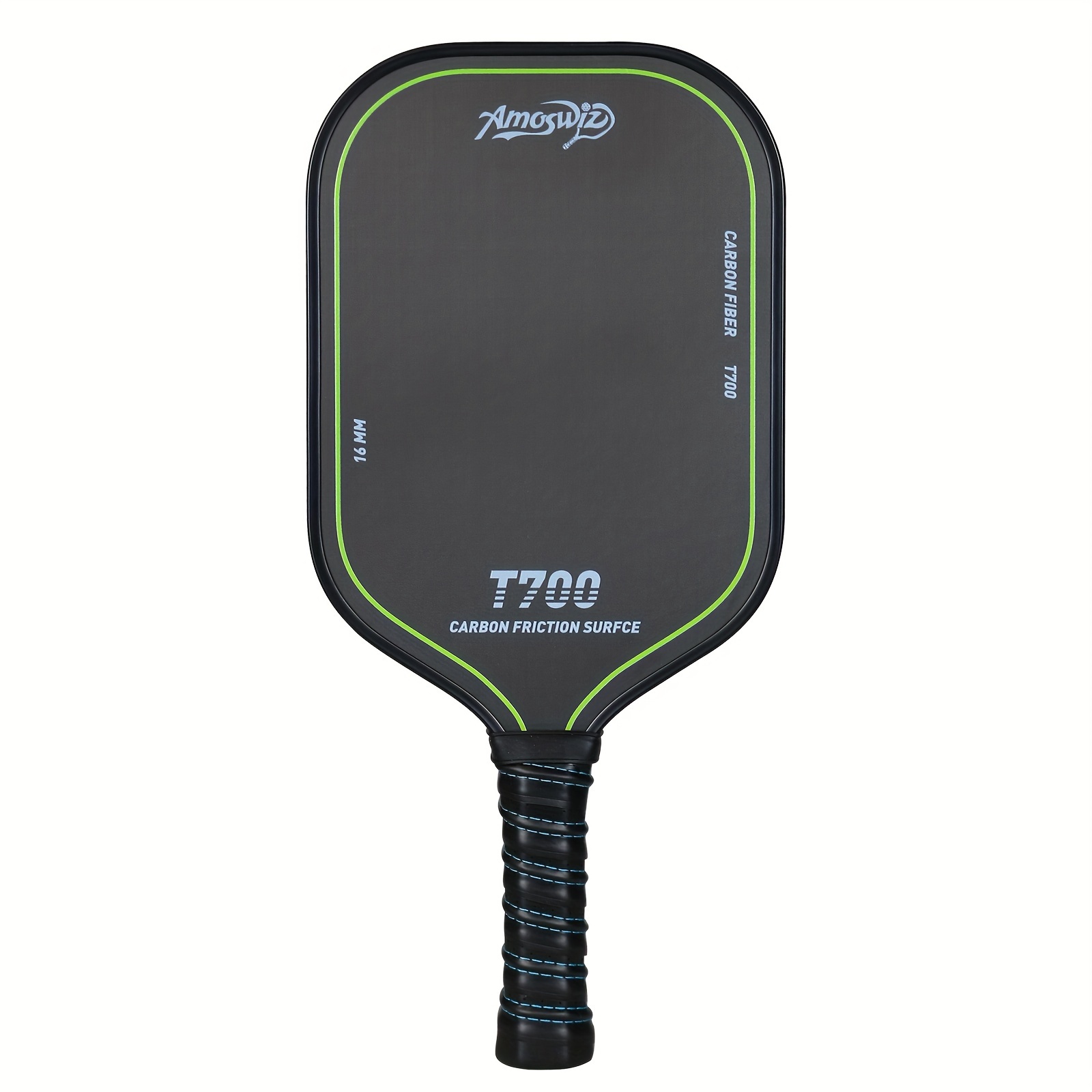 

Amoswiz Carbon Fiber Pickleball Paddle - 16mm, Spin & , Includes Protective Cover & Eraser - Perfect Gift For