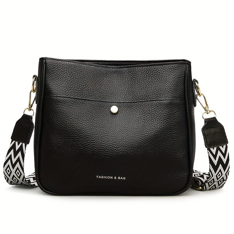 TEMU Head Layer Leather Crossbody Bag Fashion Bag Women's Leather Crossbody Bag