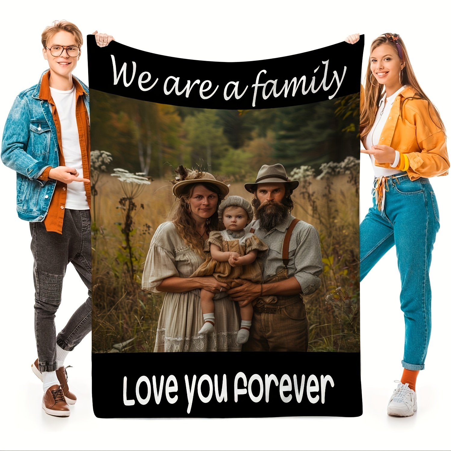 

Personalized Flannel Photo Blanket - Soft, Cozy Throw For Couch & Bed - Custom Gift With Your Picture - Comfort