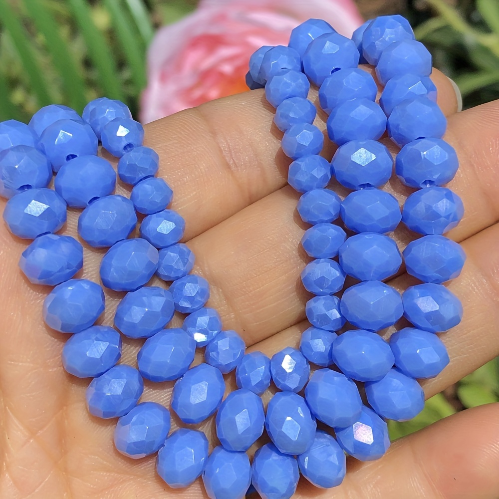 

Annebeads Artificial Crystal Beads - High Quality Blue Porcelain Wheel Spacer Beads For Diy Bracelet, Necklace, And Earring Jewelry Making - Assorted Sizes 4mm/6mm/8mm - Craft Supplies