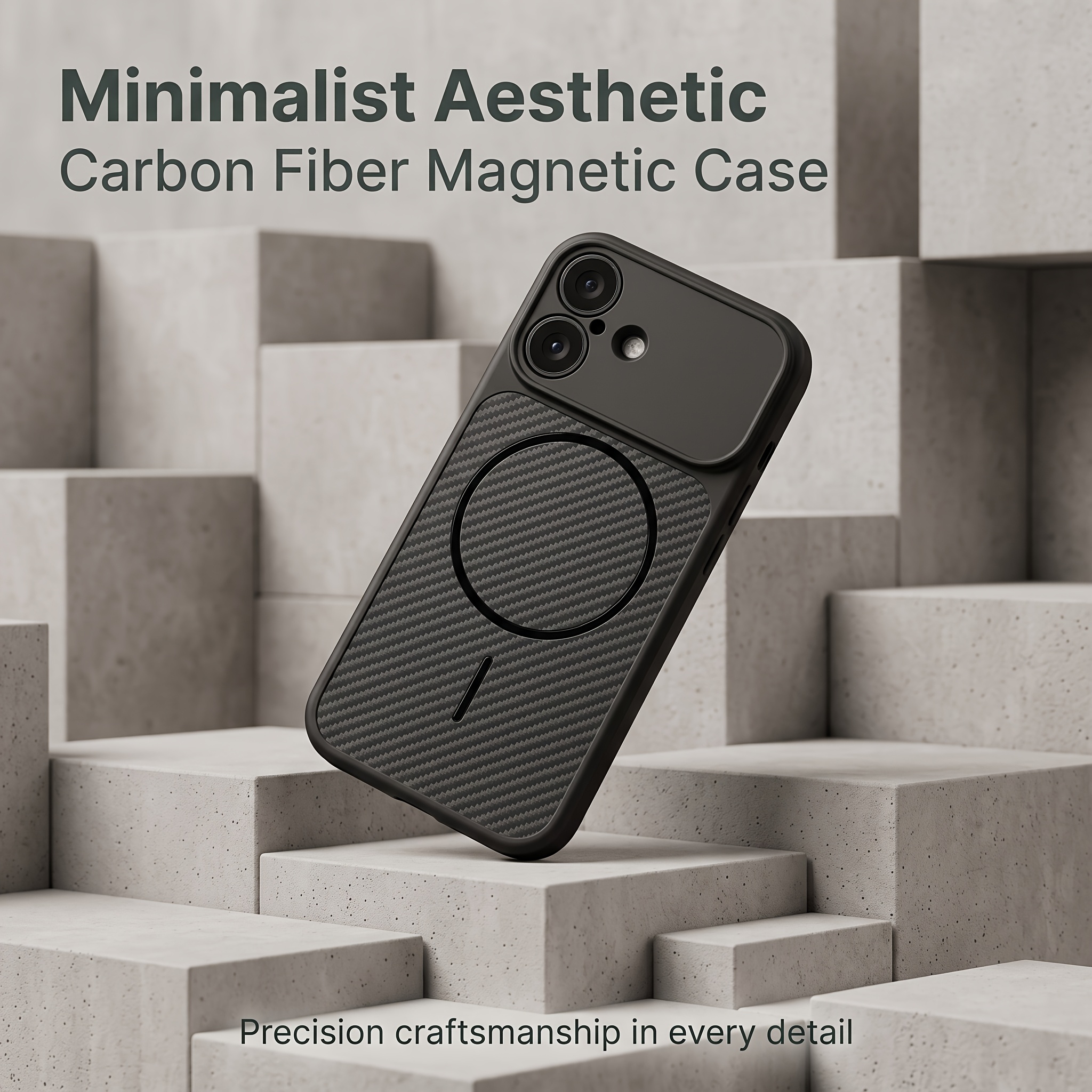 TEMU Phone Case: K76 Carbon Fiber Texture Magnetic Phone Case, Suitable For Iphone 11/12/13/14/15/16/17/18 Pro , Thin And Lightweight Drop-proof