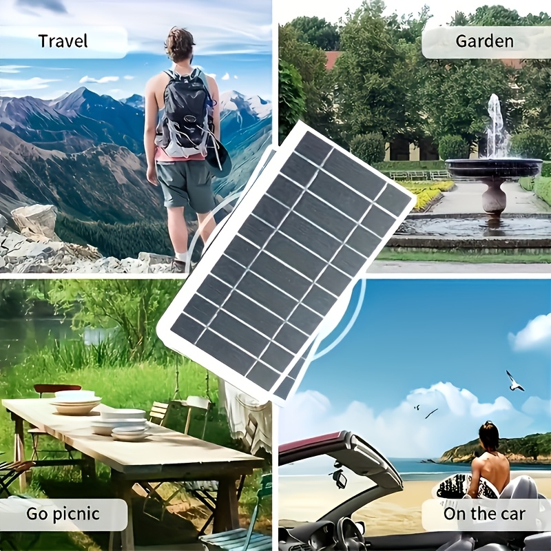 portable usb solar panel charger with led indicator compact multi function outdoor power supply for travel camping emergencies ideal for devices flashlights fans more high   charger emergency charger   durable solar panel solar phone charger Product details 2