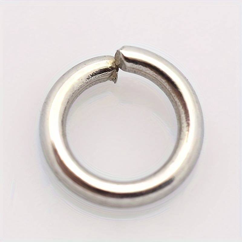 TEMU 55-500 pièces Anneaux en Acier Inoxydable 304 pour Création de Bijoux - Diamètre Intérieur 6-10mm x 1.2mm, Connecteurs Résistants à la Corrosion