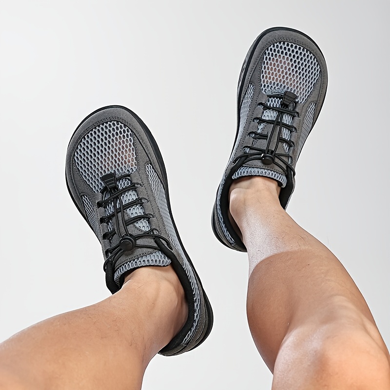 Men's Plus Size Wide-Toe Breathable Mesh Sneakers