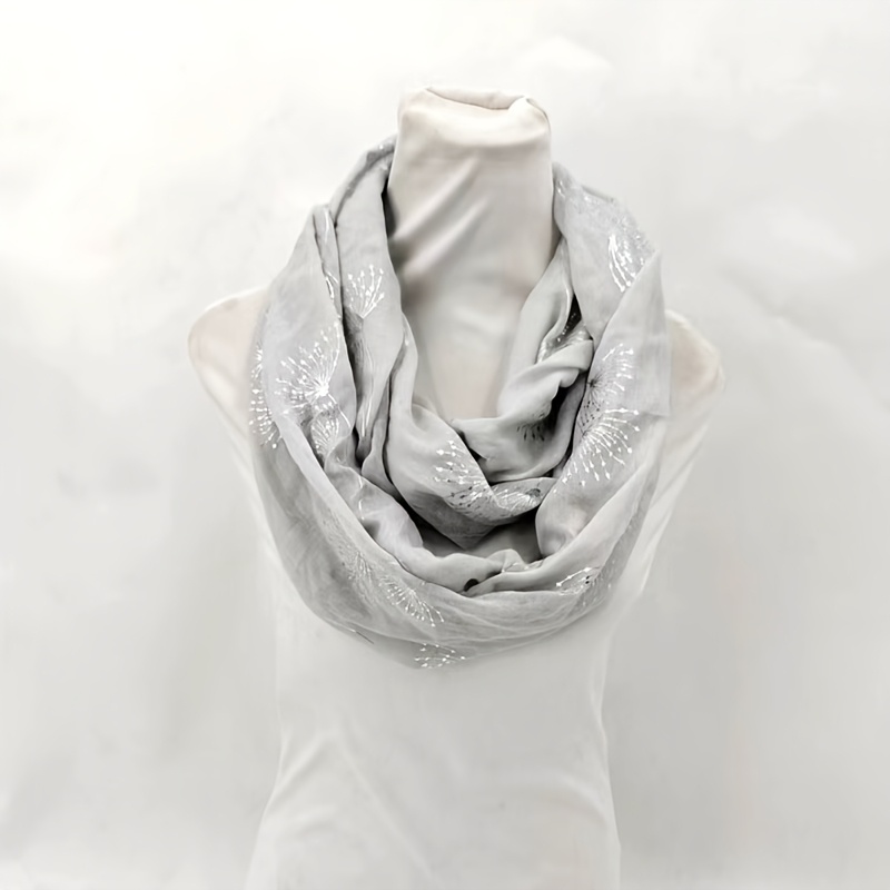 Hot Silvery Dandelion Casual Neck Gaiter. Women's Neck Gaiter. Outdoor Neck Gaiter