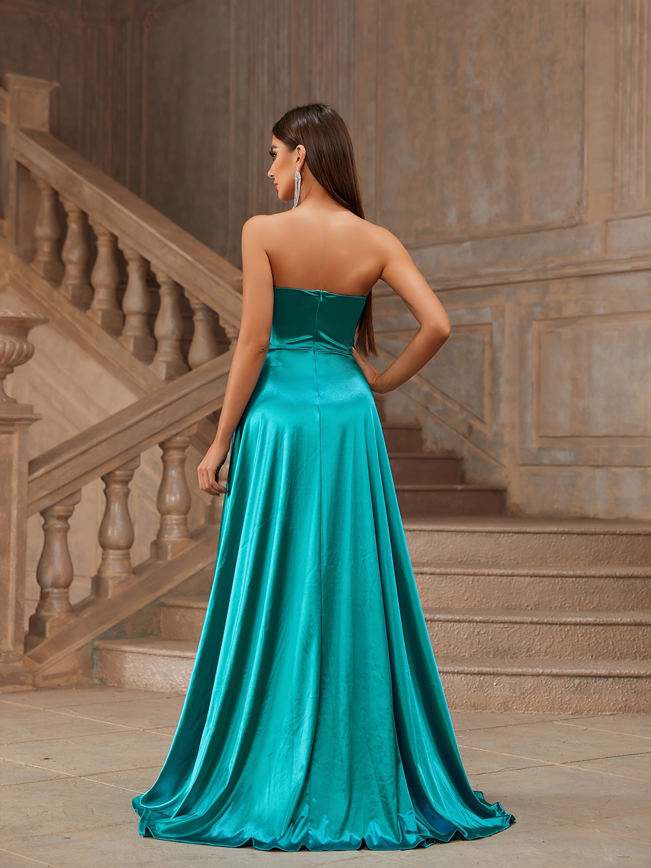 emerald green tube dress Taylor Tube Dress ~ Clover Green Luxe Satin XS main image 0