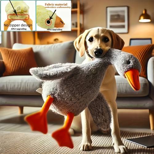 50cm soft duck plush toy for cats and dogs washable pet companion for medium to large breeds for small medium large pets version embroidered eyes no zipper design