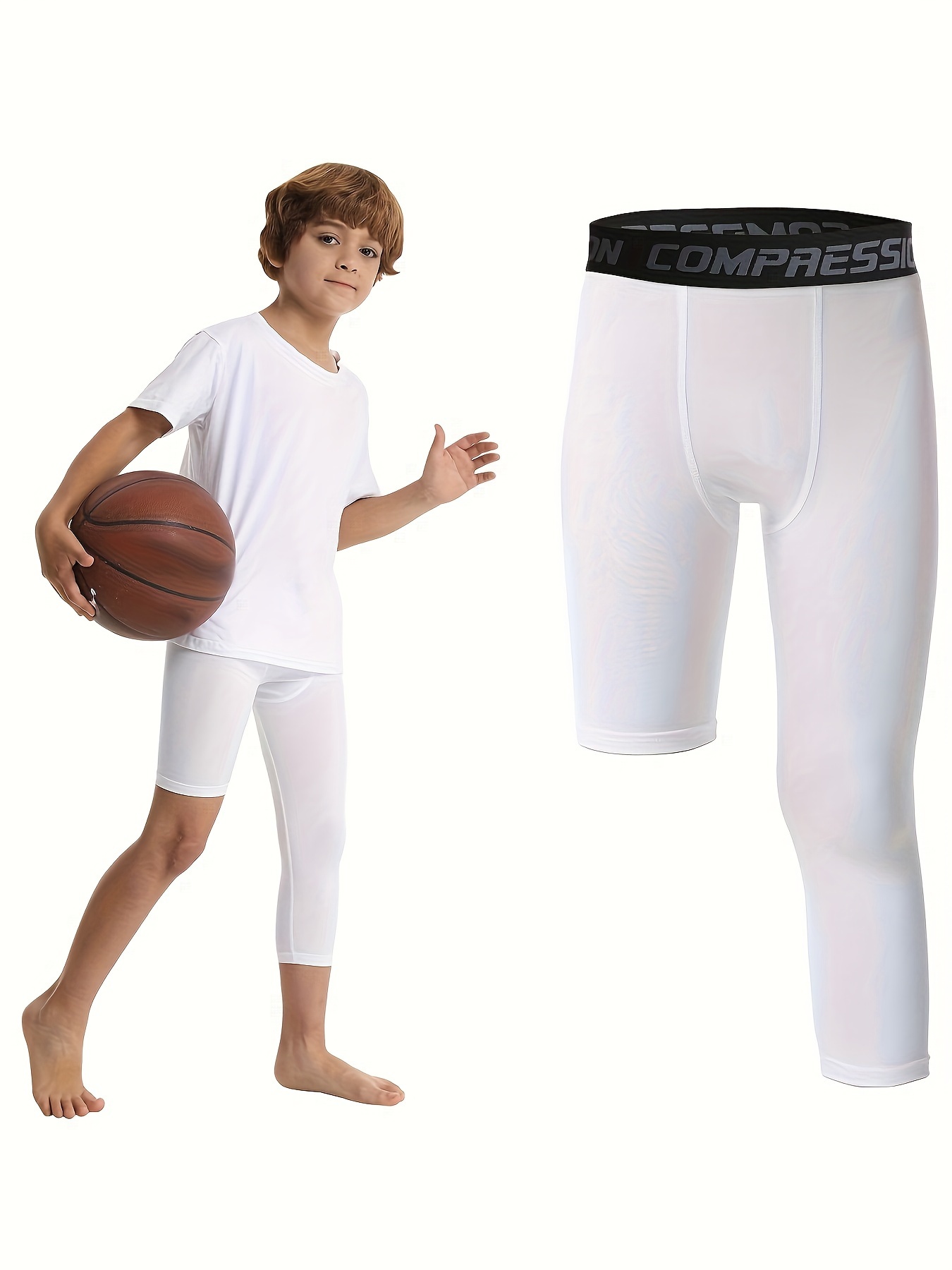 Pantalon Collant De Basket Leggings 3/4 De Basket Decathlon