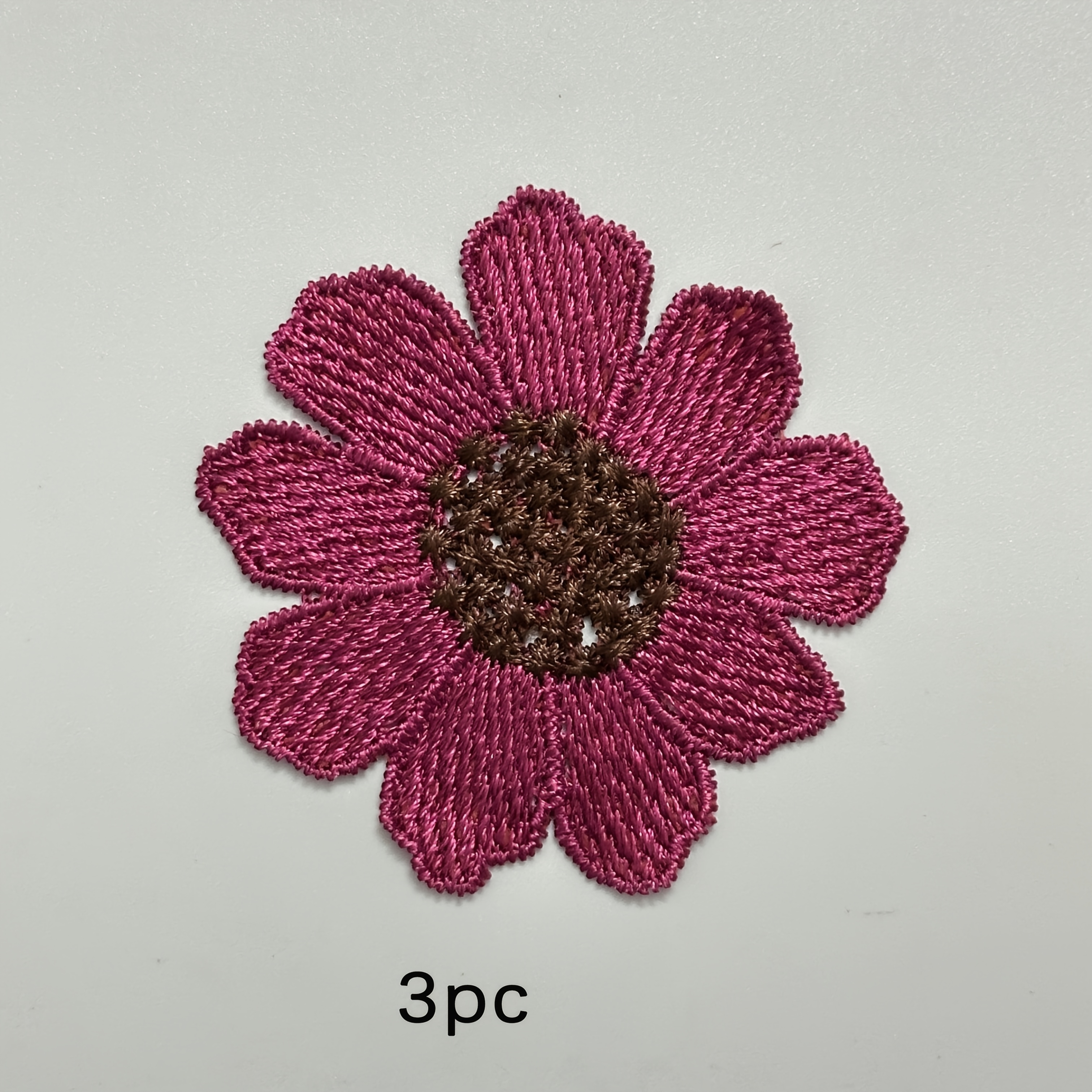 TEMU 3pcs Of Deep Purple Water-soluble Lace Appliques, Including Patches For Hats, Bags, And Clothing Additions, Trendy Patches Suitable For Apparel