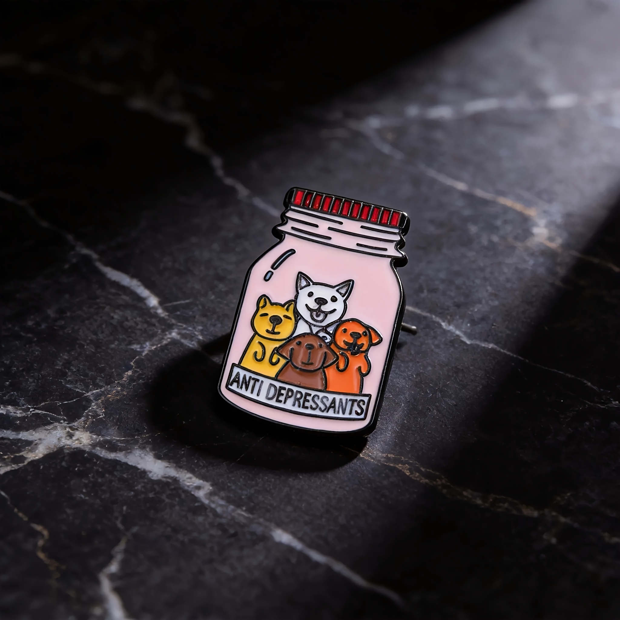Cross Border New Cute Dog Shaped Alloy Drip Oil Brooch, Dog Badge In Bottle, Clothing And Accessories Wholesale