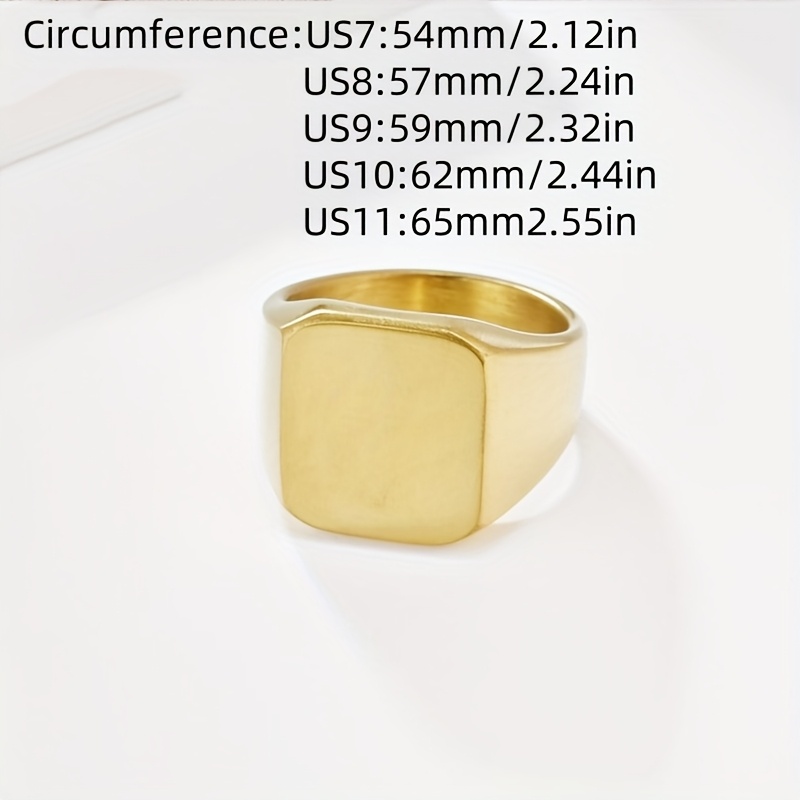 Men's Retro Minimalist 316 Stainless Steel Square Ring