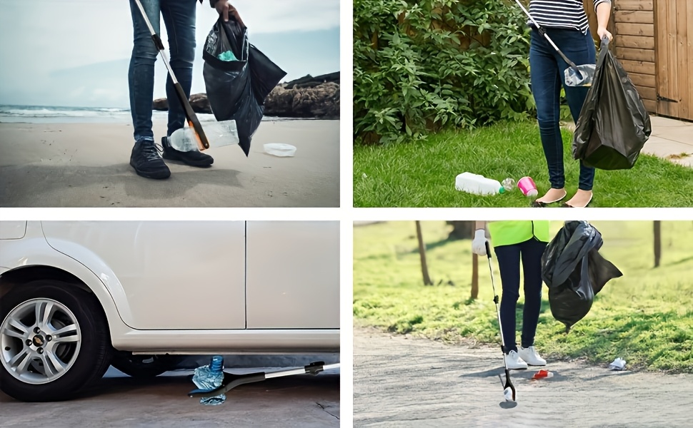 A Super Long 43-Inch Grabbing Tool with a Magnetic Tip, a Foldable Litter Picker, Lightweight Aluminum Arm Extender, Multi-Angle Grabbing, Non-Electric Litter Picker for Seniors - Perfect for Bedrooms, Bathrooms, Kitchens, Patios, And Floors.