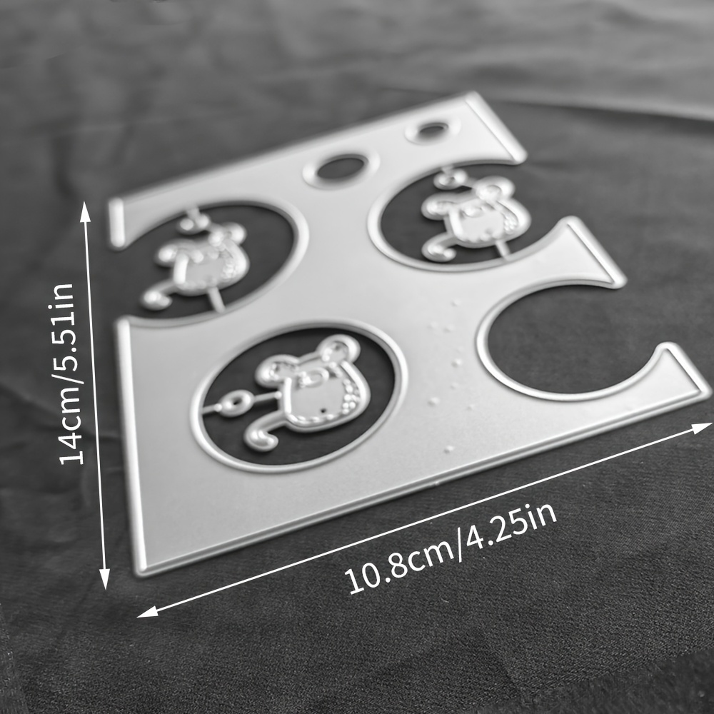 TEMU 1pc Innovation Rat Cutting Dies Hollow Hearts Frame Metal Die Cuts Embossing Stencil Template For Scrapbooking Paper Card Photo Album Craft