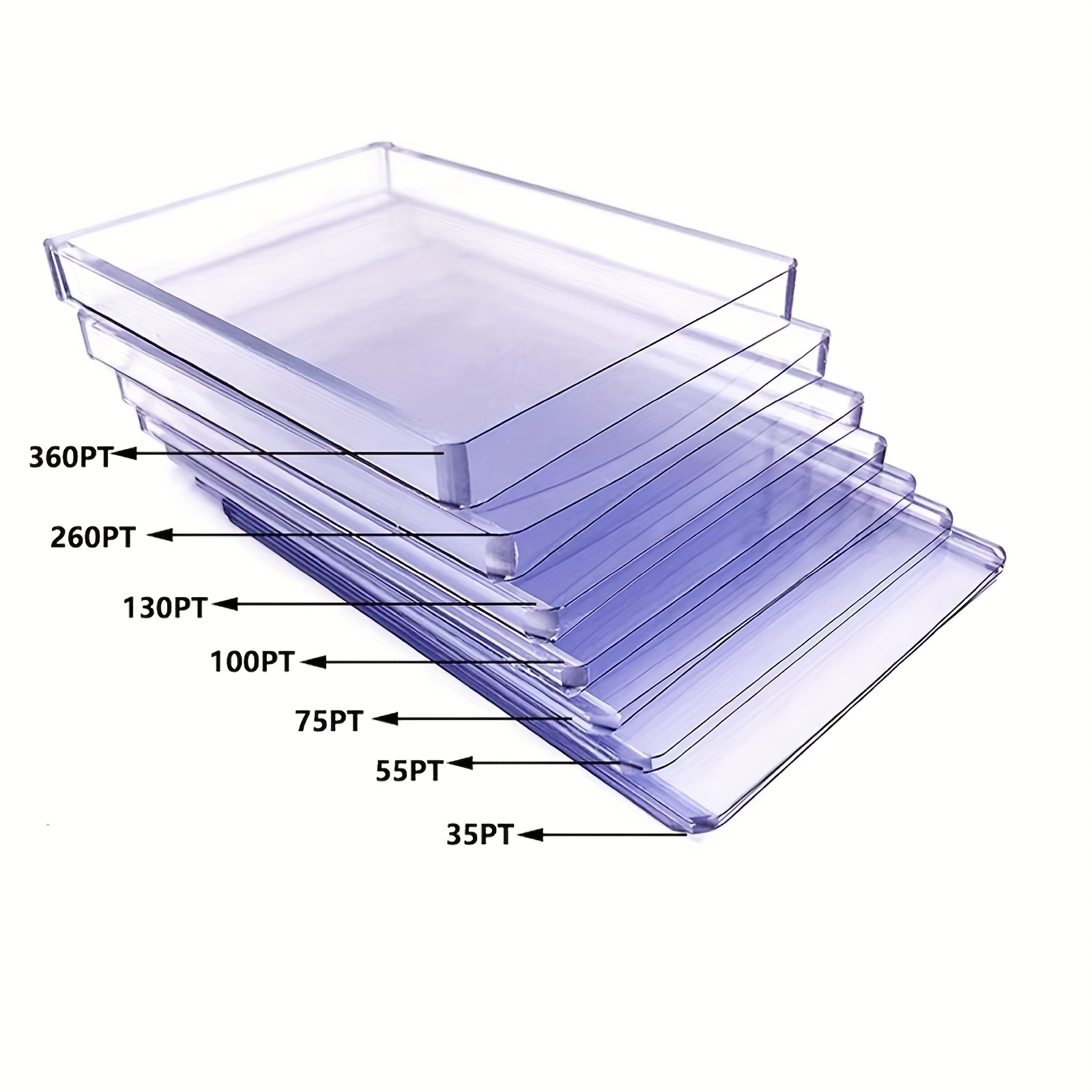 10pcs pvc clear card sleeves display protectors multi size - Temu Mauritius