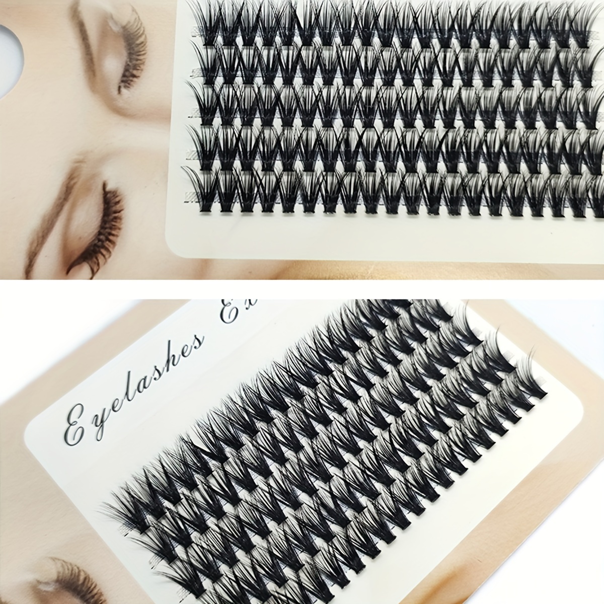 [popular ] Diy 40d Curly Eyelash Extension Kit - Natural Look, Reusable False Eyelashes In Mixed Lengths (8-16mm), 100pcs For Beginners