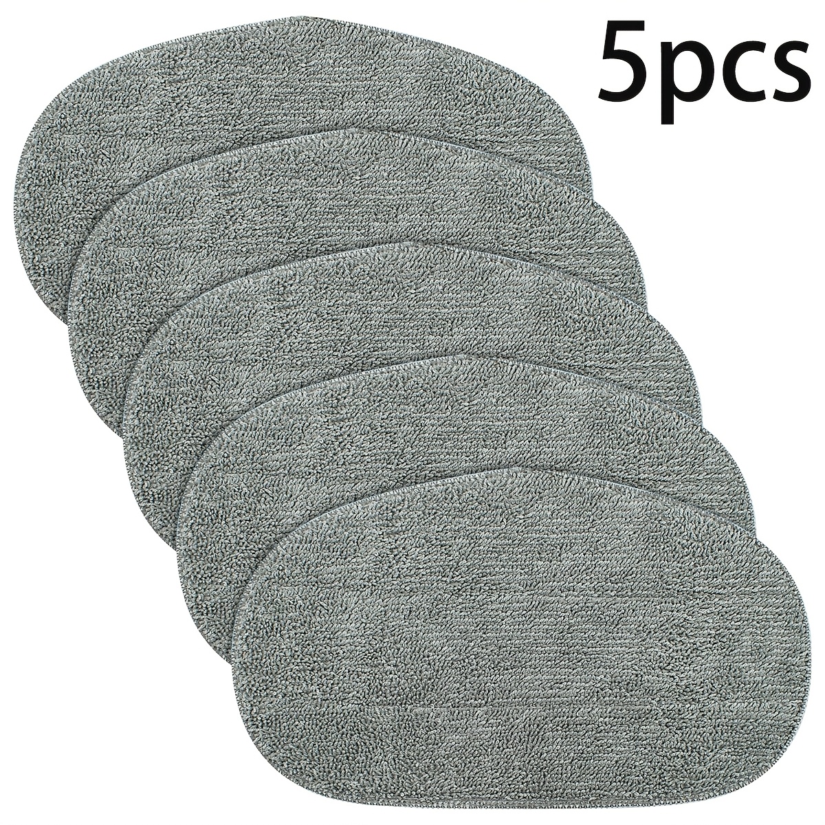E-shop DLAIMI 4/5 Stück Mikrofaser-Ersatzwischmoppaufsätze für Dampfwischer, weich, super saugfähig, waschbar langlebig, 12x7 Zoll, grau