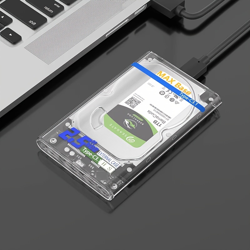 

Boîtier MAXBASE USB 3.0 Gen2 SATA Haute Vitesse pour SSD/HDD 2.5" (9.5mm/7mm) - Installation Outil, Prise en Charge jusqu'à 6Gbps UASP, Matériau ABS