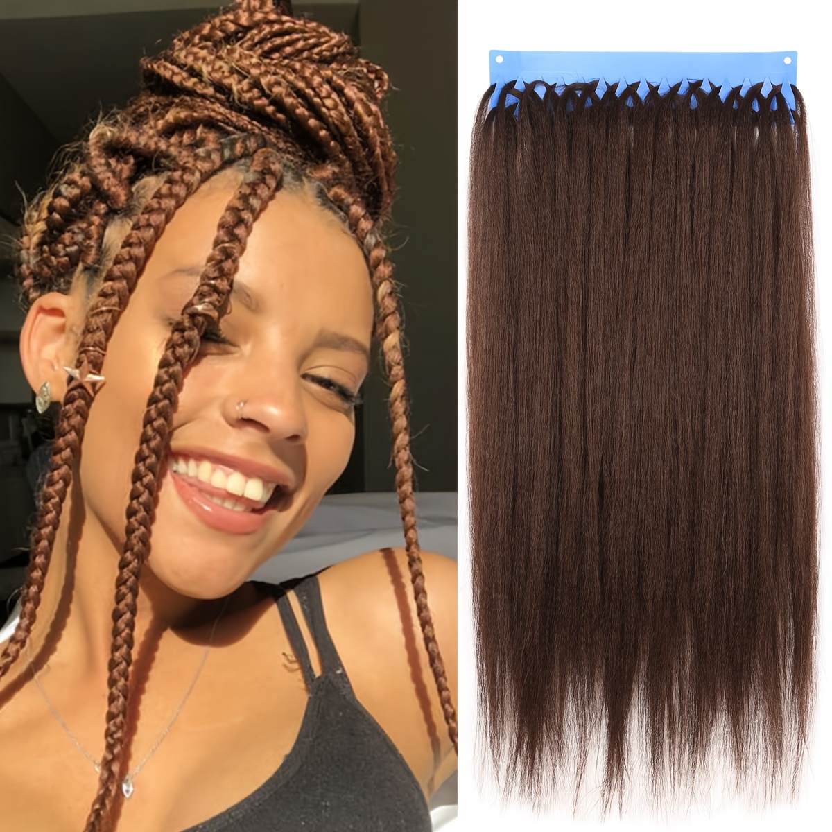 26 inch pre stretched straight braiding hair extensions