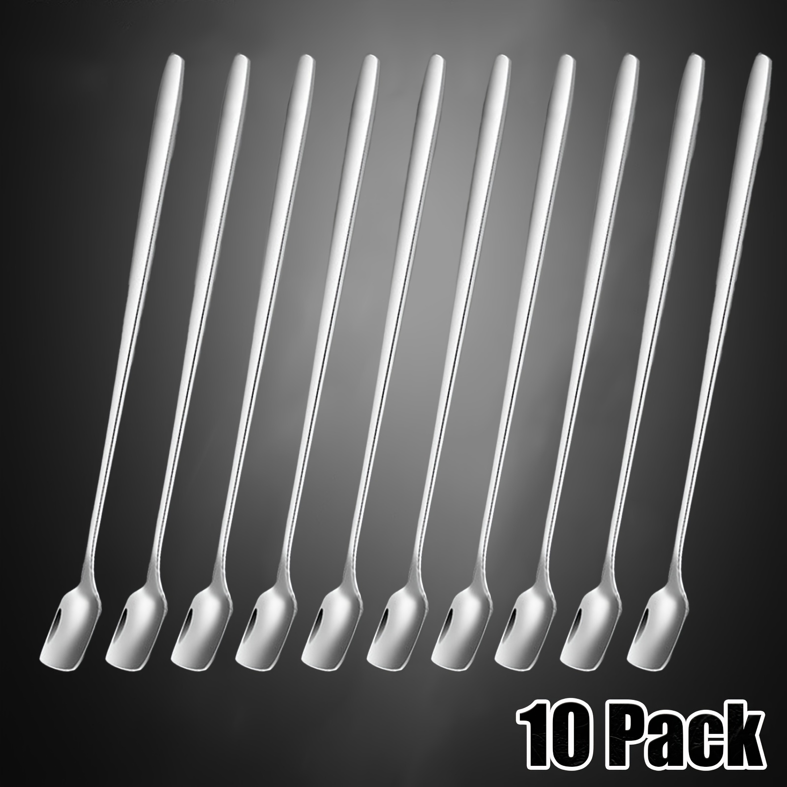 DIY Candle Making Tools Kit - 2 Stainless Steel Mixing Spoons, 10 Inch & 6.7 Inch Long Handle