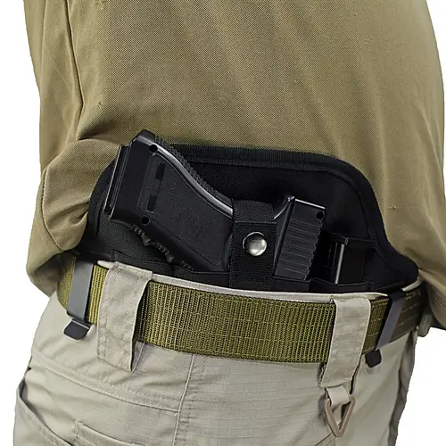 1pc IWB Holster with Grip & Barrel Guard, 2 Magazine Pouches - Fits Subcompact to Full Size, Quick Pull Design, Thickening Waist Holster with Double Clip Fixation & Adjustable Spacer, Black, Secure Gun Storage, Classic Holster Style, Durable Construction