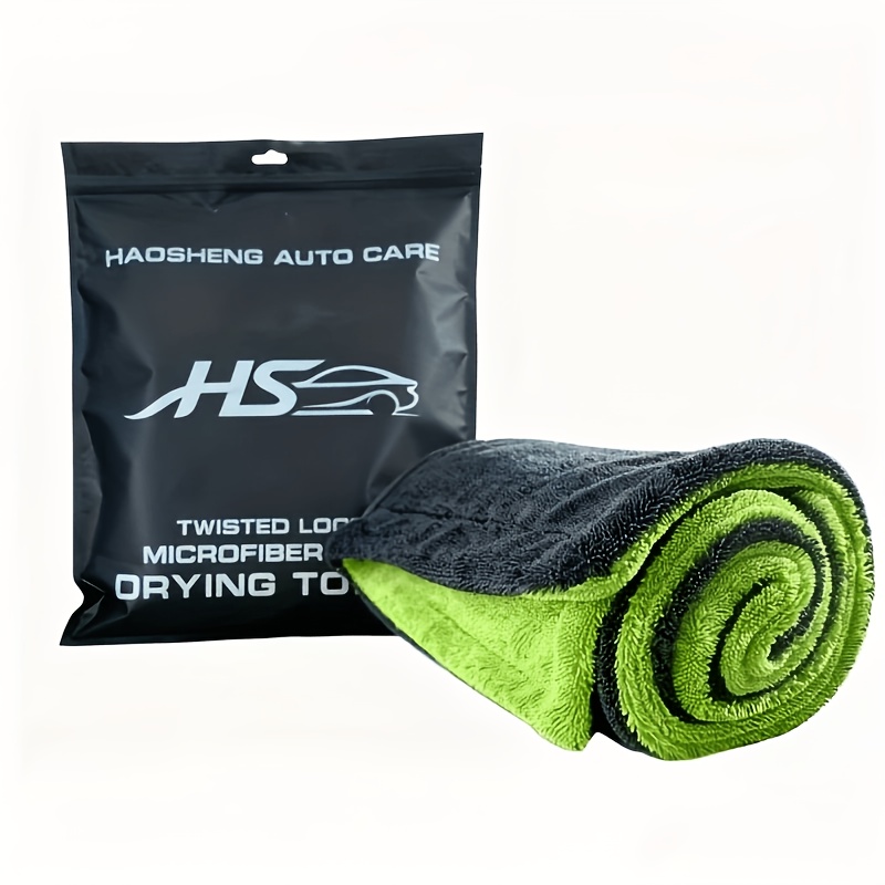 TEMU 2026 Upgraded 1400 Gsm Car Drying Towel-88.9cm X 58.42cmextra Large Super Absorbent Twisted-loop Drying Towels Car Detailing, Non-streak