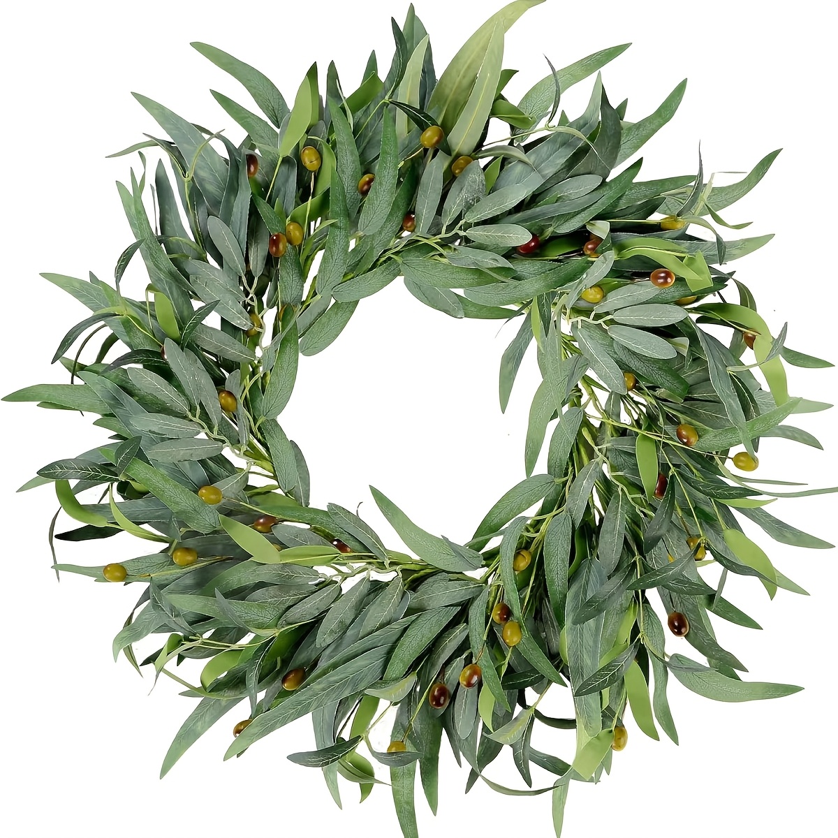 Image of Artificial Home Decor Wreath, 50 Cm And Berry Wreath, Handmade Plant Wreath For Decoration, Suitable For Spring And Summer, Versatile For Holidays, Outdoor Garden Decor, And Party Decoration