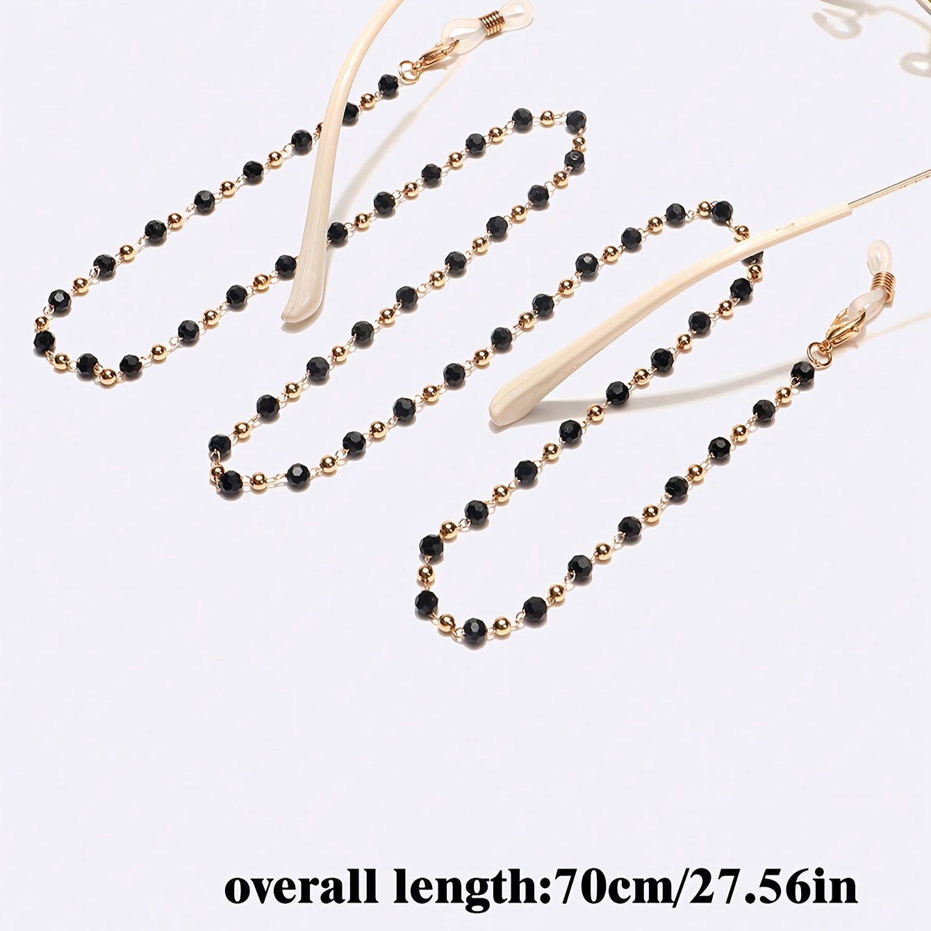 1pc Crystal Decorative Metal Glasses Chain - Elegant Eyeglass Holder For Women, Alloy, Perfect For Weddings, Parties, And Casual Attire