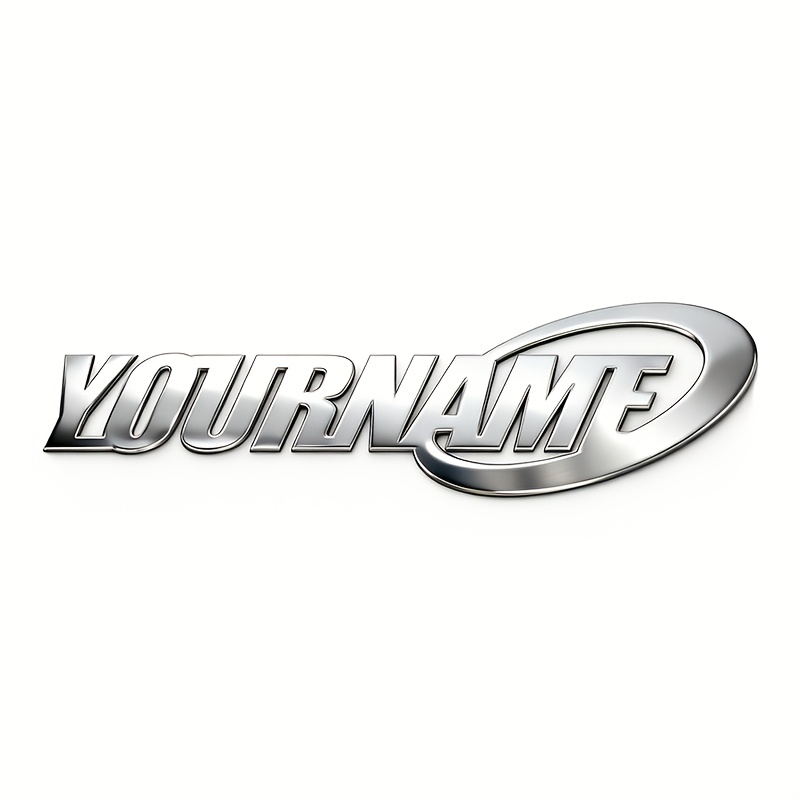 TEMU Personalized Custom Name Car Emblem, Stainless Sticker, Vehicle Body Decorative Metal Badge