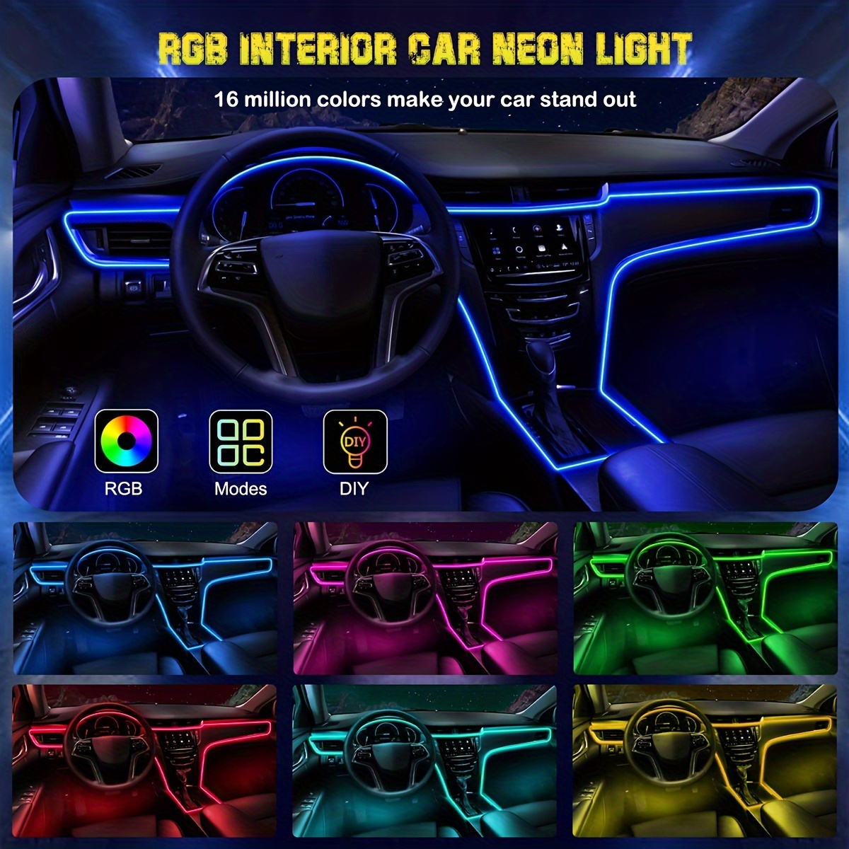 

Car Lights Usb Lights Decorative Lights 0 Noise Cold Multi Mode Lights With Not And Cut Lamp Strip