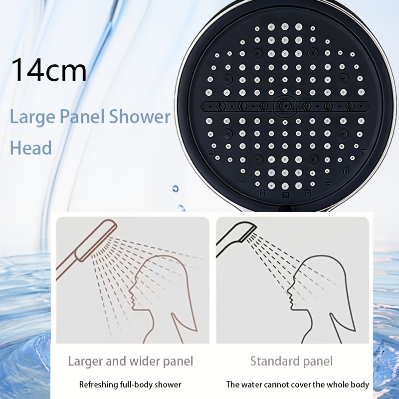 8-Position Shower Head Combo Set with Universal Shower Hose