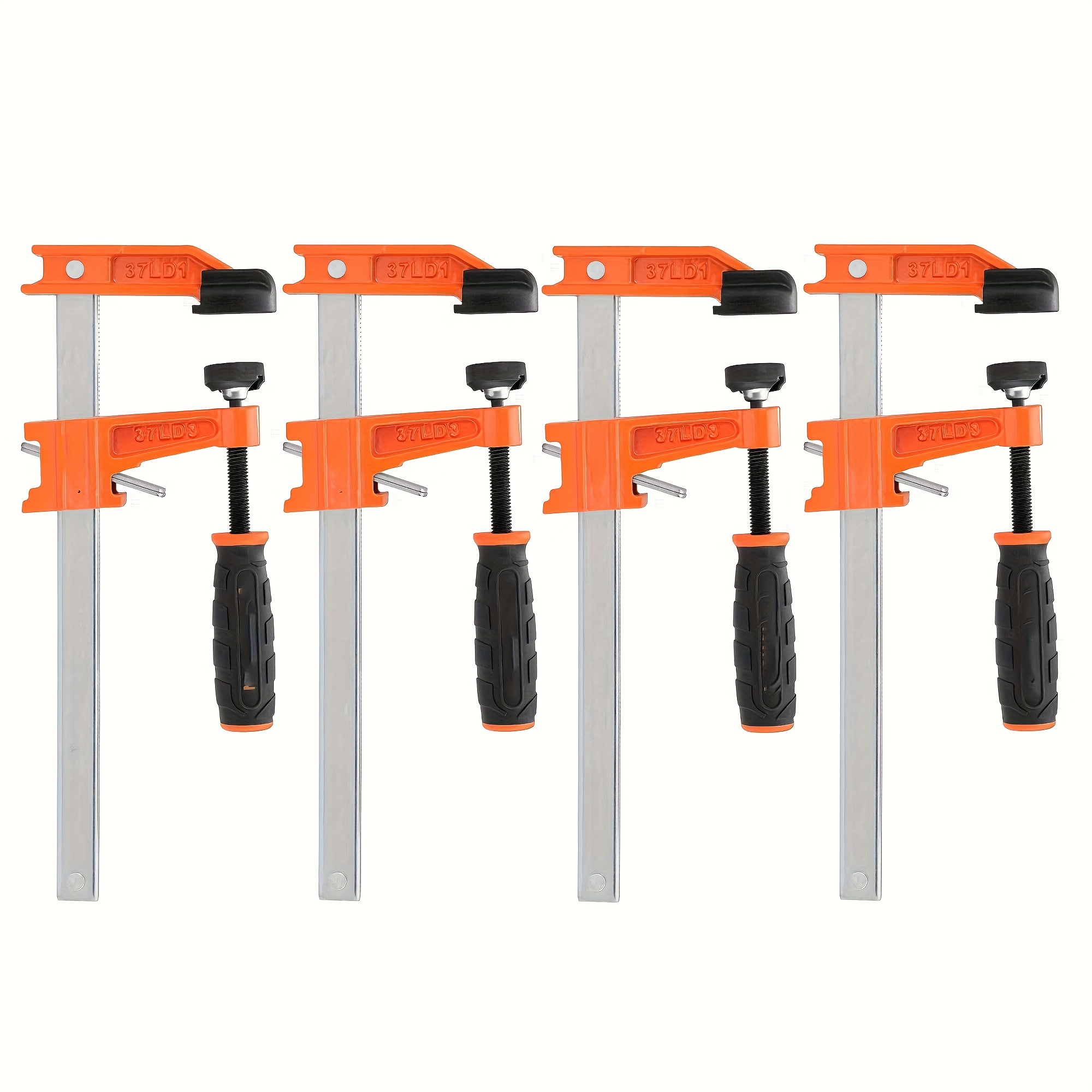 TEMU Medium-duty Wood Clamps Sets, 2/4 Pack Bar Clamps 6/12-inch, 300 Lbs Capacity 2.5" Throat, Sliding Trigger F Clamps For Woodworking/metalworking
