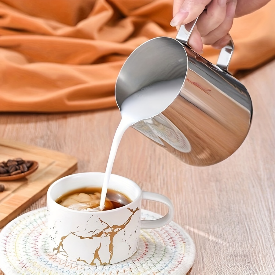 

1pc Stainless Steel Latte Art Cup - Milk Frothing & Coffee Decorations, Ideal For Home Use