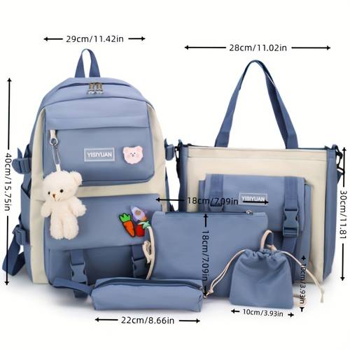 korean style large capacity backpack multifunctional handbag bookbag with zippered compartments suitable for students college travel