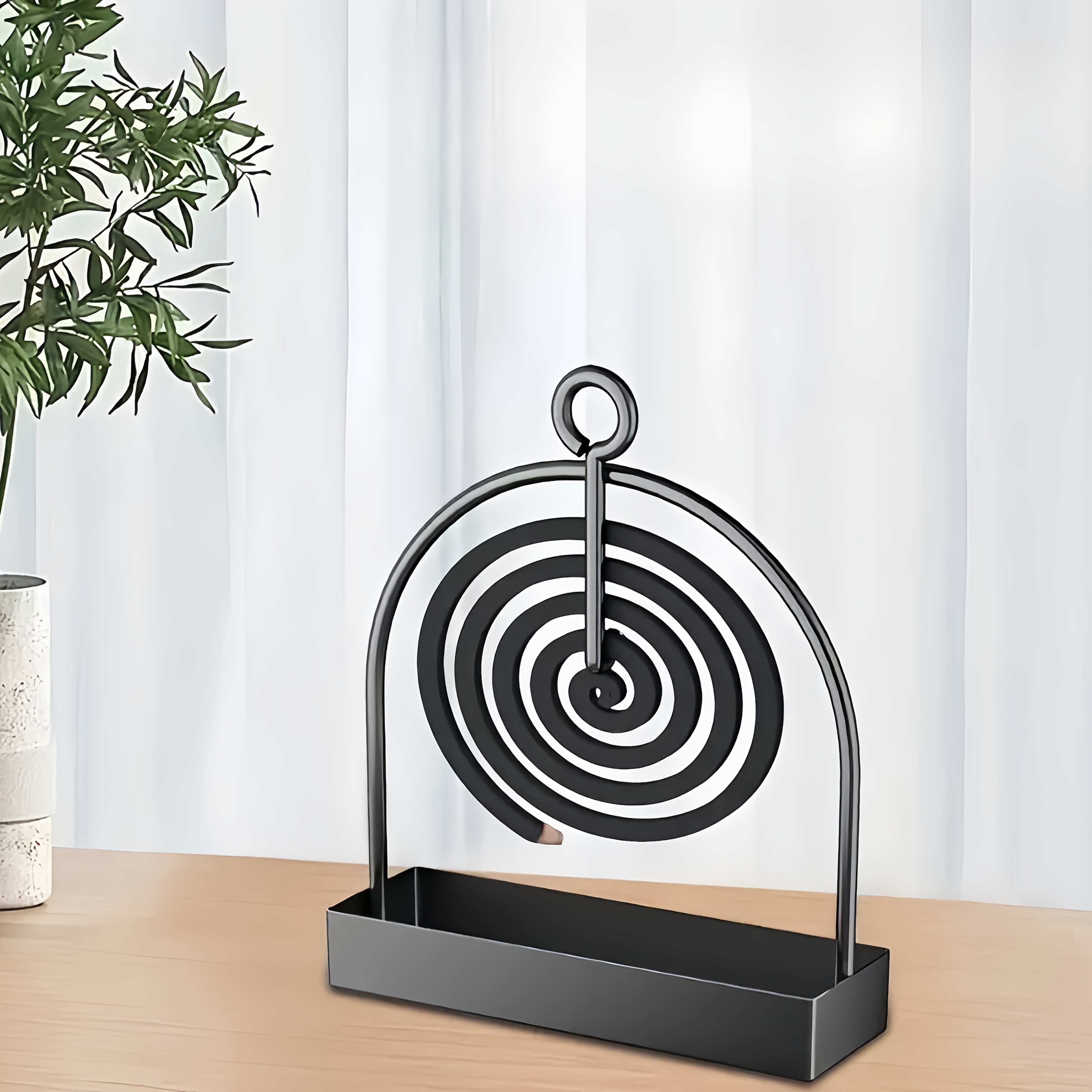 1pc Mosquito Coil Stand, Metal Material, Suitable for Hanging Mosquito Coils or Sandalwood Incense, Applicable to Decorating Living Rooms/Bedrooms and for Outdoor Camping
