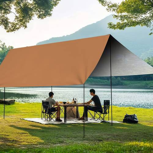 1pc sunshade awning lightweight polyester outdoor sun shade net rectangular outdoor canvas awning ideal for beach picnic balcony patio yard