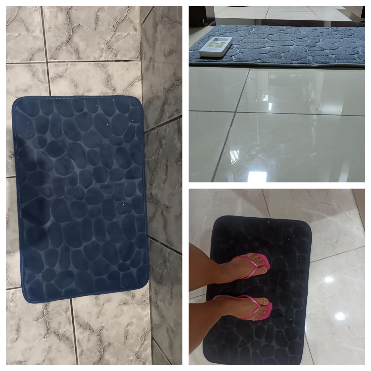 1pc Quick-Drying Memory Foam Bath Mat with Non-Slip Backing - Soft And Comfortable Shower Room Carpet, Machine Washable Bathroom Accessory, Bathroom Accessories