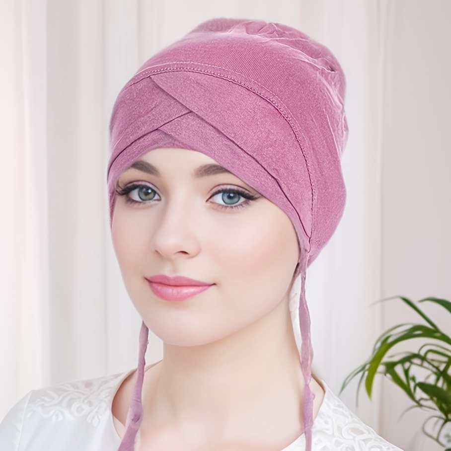 Women's Adjustable Double-Layer Head Wrap Scarf, Comfortable & Versatile